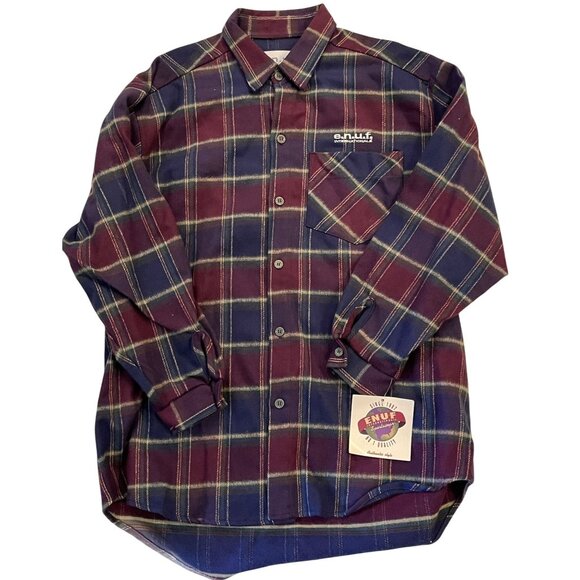 Vintage 90s e.n.u.f. Internationale Plaid Western Red, Blue Size Small NWT - Picture 1 of 6